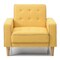 Contemporary Home Living Tufted Accent Chair with Sleeper Conversion - 36" - Yellow